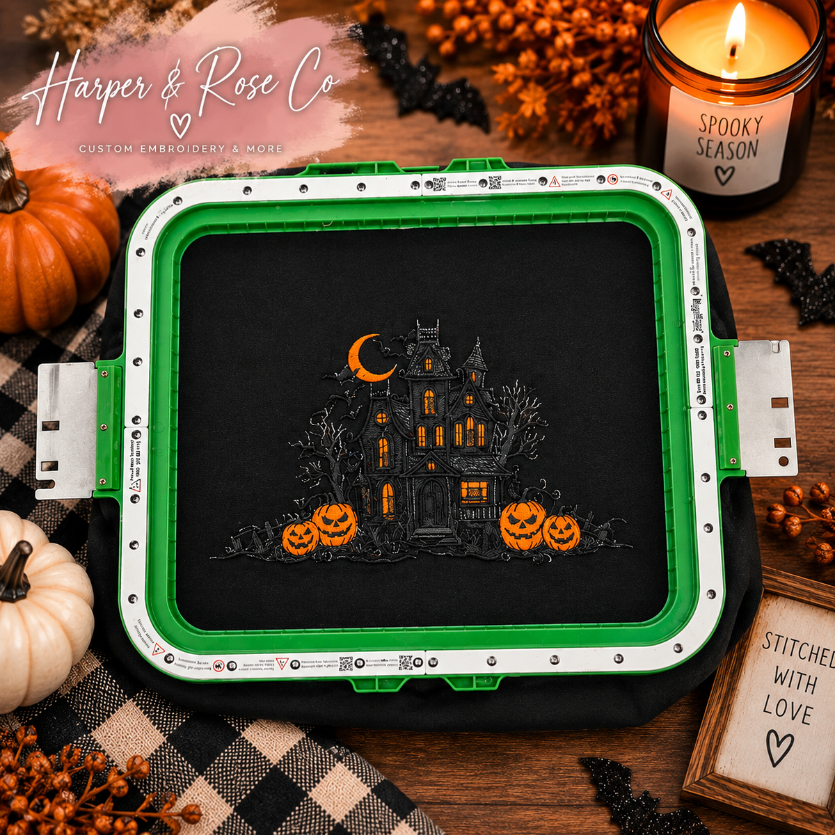 Haunted House Halloween Embroidered Crewneck 🎃🏚️